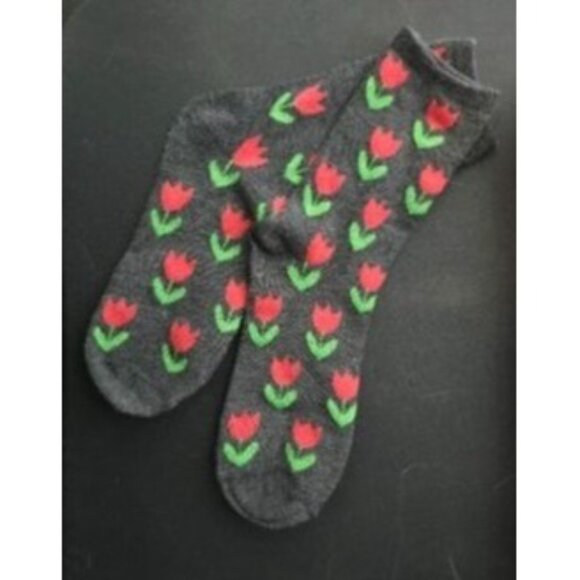 3 calf sock lot pine apples roses spiders - Picture 3 of 3